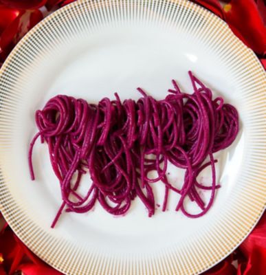 Spaghetti al cavolo viola e colatura di alicialt