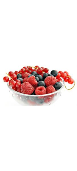 Spuma alla vaniglia ai frutti di bosco in cialda croccante