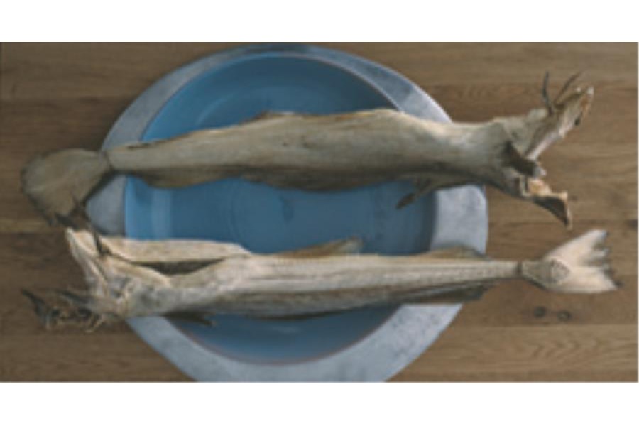 Stoccafisso accomodato con carciofi di albenga croccanti