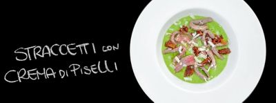 Straccetti di coscia con crema di piselli, pomodori secchi e caciocavalloalt