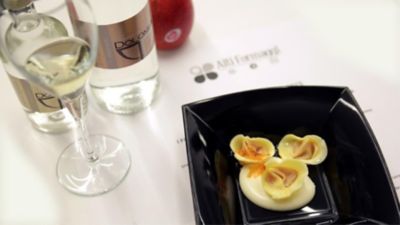 Tortelli di peperone su fonduta di Salva Cremasco D.O.P.alt