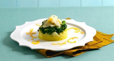 Tortino di stoccafisso di Norvegia e spinaci filantialt