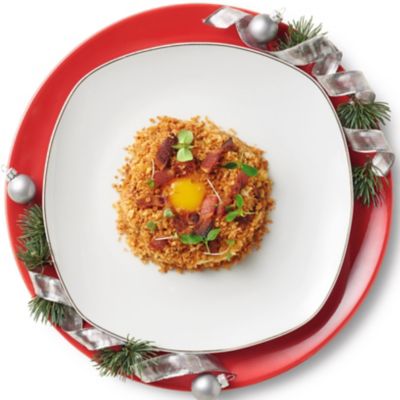 Morbido di patate, uovo al tegamino e guanciale tostatoalt