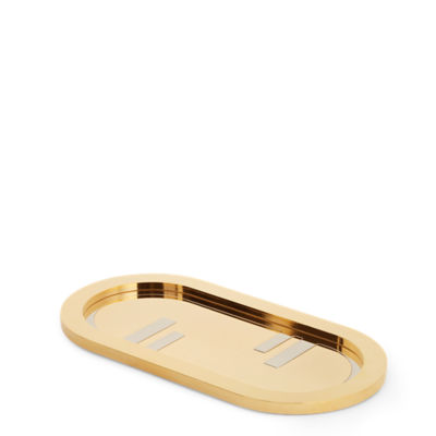 Fendi O'Lock Oval Tray - Multicolour nappa leather tray