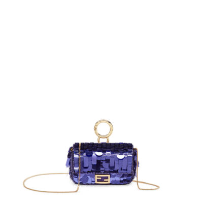 Fendi baguette hot sale purple sequin