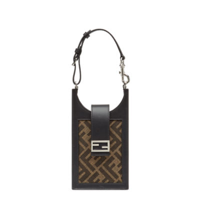 Phone Bag - Mobile phone holder in brown fabric | Fendi