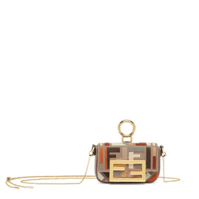 FENDI　マルチカラー　ナノバゲット　チャームカラーベージュ