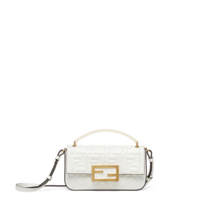 バゲット フォンポーチ - ホワイト ナッパレザー ポーチ | Fendi