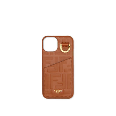 iPhone® 14ケース - ブラウンレザー ケース | Fendi