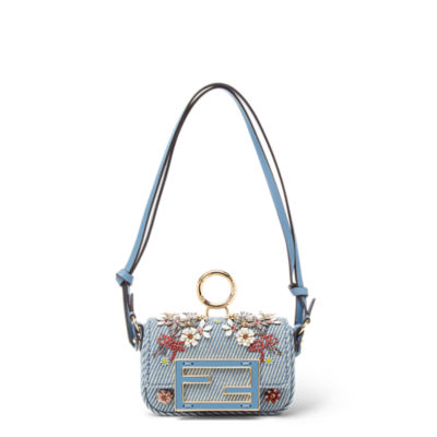 FENDI 25SS マルチカラーフラワー 本革 ナノバゲット チャーム FENDI 25SS マルチカラーフラワー 本革 ナノバゲット チャーム