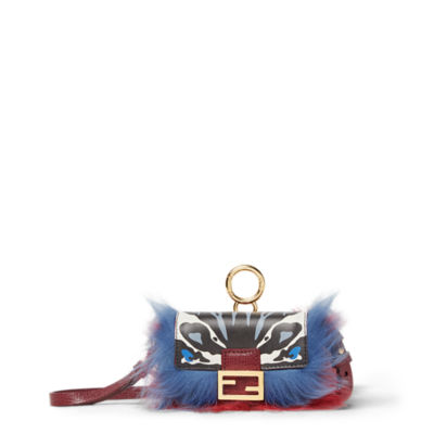 Nano Baguette Charm Leather Multicolor | Fendi
