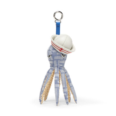 Raffia and jacquard charm Fabric Blue | Fendi