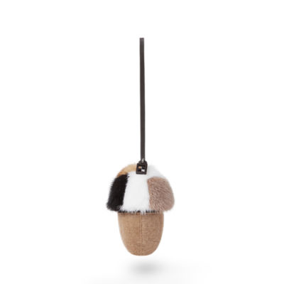 Fendi Squirrel Charm Multicolour felt and mink charm 3