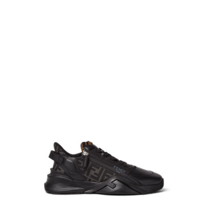 Fendi Flow Sneakers Black leather low tops Fendi