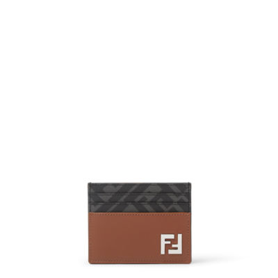 FFスクエア カードケース レザー ブラウン | Fendi