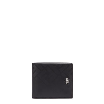 フェンディ シャドー 財布 - ブラック/レッドレザー 二つ折り財布 