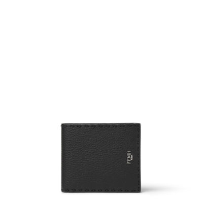 Selleria Wallet - Black leather bi-fold wallet | Fendi