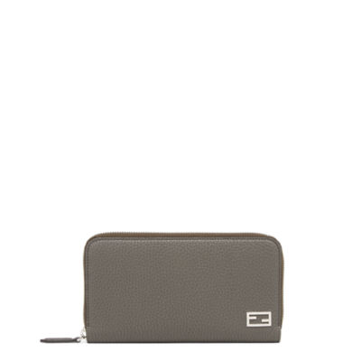 ジップアラウンド財布 - グレーレザー 財布 | Fendi