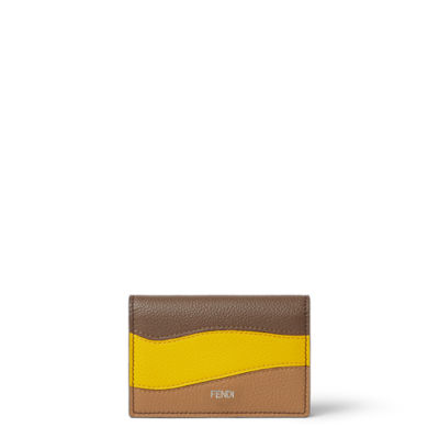 Colorblock Card Case Leather Brown | Fendi