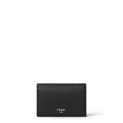 Card Holder Selleria Cuoio Romano leather Black | Fendi