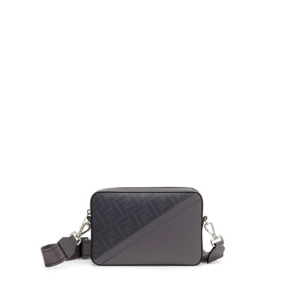 FENDI CAMERA CASE MEDIUM ブラック/グレー Fendi Diagonal Camera Case Fabric Gray | Fendi