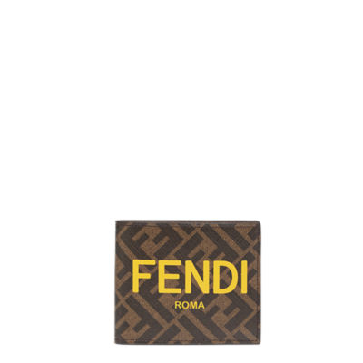 財布 - ブラウンファブリック 二つ折り財布 | Fendi