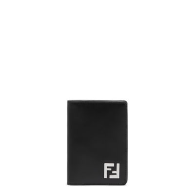 FFスクエア カードケース - ブラックレザー カードケース | Fendi