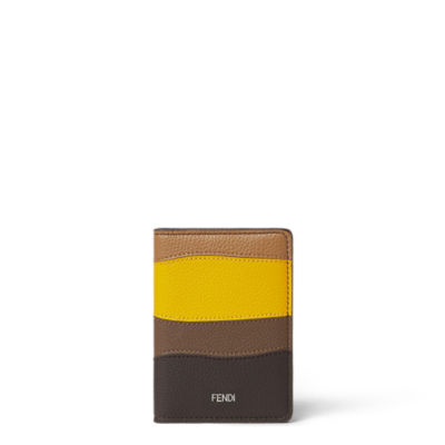FENDI ケース Colorblock Card Case Leather Brown | Fendi