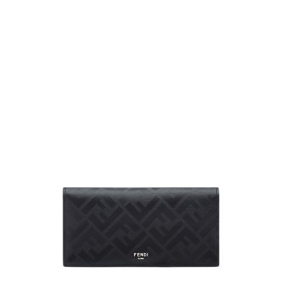 FENDI: Shadow Diagonal wallet in leather - Black