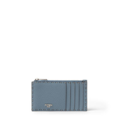 Card Holder Selleria Cuoio Romano leather Light blue | Fendi