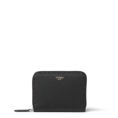 セレリア ジップ付き財布 カーフレザー ブラック | Fendi