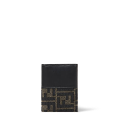 FENDI ブラック FFズッカジャカード／レザー カードケース