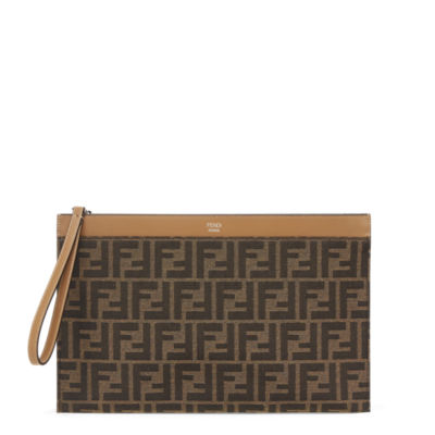 Flat discount pouch fendi