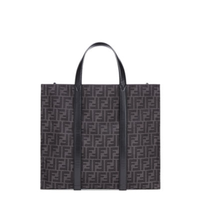 Fendi Ff Jacquard Medium Shoulder Bag in Black for Men