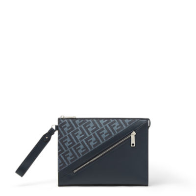 ショルダーバッグ・ポシェット Fendi Pouch With Chain Multicoloured Ff Fabric Baguette Pouch Fabric Blue | Fendi
