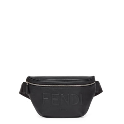 Sac banane Fendi Roma Sac banane en cuir noir Fendi