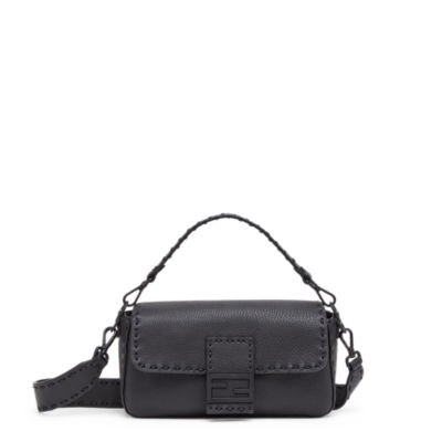 Fendi baguette black clearance leather