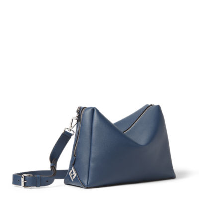 フェンディ メッセンジャーバッグ レザー×デニム A4可 FFロゴ ネイビー フェンディ ルイ ラージ レザー ブルー | Fendi
