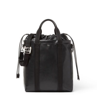 【FENDI】ブラックカラーアストラカンFUR&レザーバケットBAG30㎝美品 FENDI】ブラックカラーアストラカンFUR&レザーバケットBAG30㎝美品