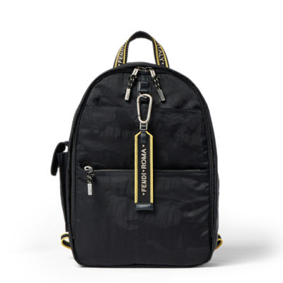 FENDI ブラック パッチワークナイロン バックパック