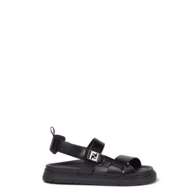 FENDI フェンディ サンダル ブラック系 レザー メンズ
