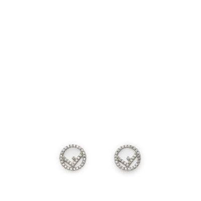 F Is Fendi Earrings - Palladium-coloured earrings | Fendi