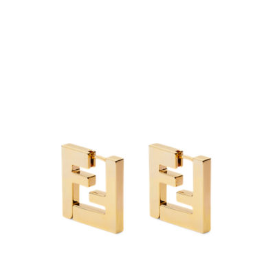 【FENDI】ゴールドカラー メタル ピアス クリスタル スター フォーエバー フェンディ ピアス ゴールド仕上げ ゴールド | Fendi