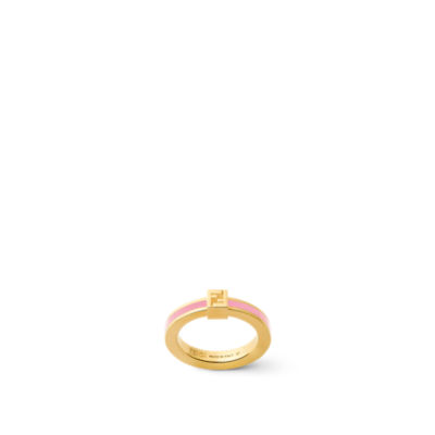 Forever Fendi ring Gold finish Pink | Fendi