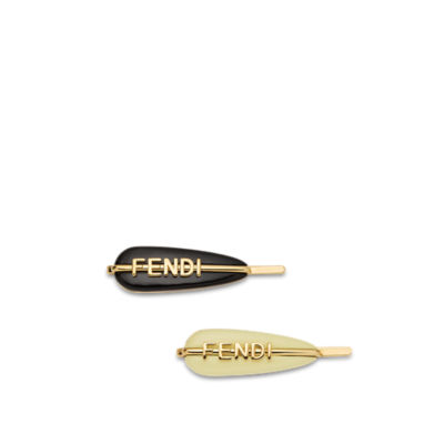 フェンディグラフィ ヘアクリップ ゴールド仕上げ マルチカラー | Fendi