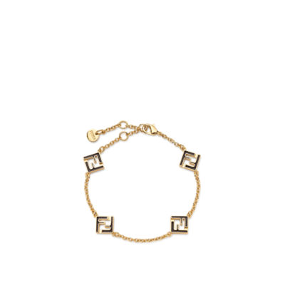 フォーエバー フェンディ ブレスレット ゴールド仕上げ ブラック | Fendi