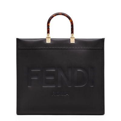 FENDI Vitello King Plexiglass Mini Fendi Sunshine Shopper Tote Cuoio  1280223