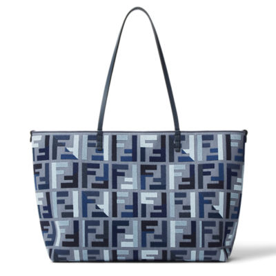 トートバッグ FENDI Woman Tote bags Blue 8BH425AUPJ F1SKL Roll Large Fabric Blue | Fendi