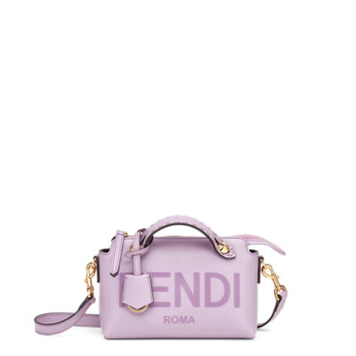 Fendi By The Way Boston Bag Mini Light Pink in Calf Leather with Gold-tone  - US