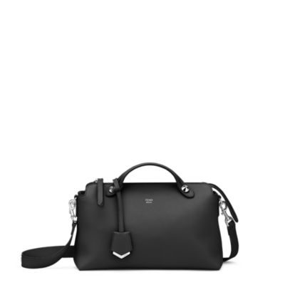 By The Way Medium - Black leather Boston bag | Fendi